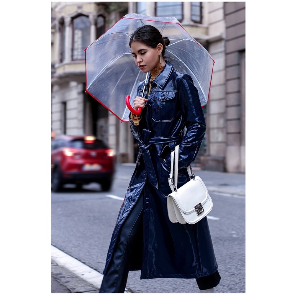Warehouse Patent Trench Coat